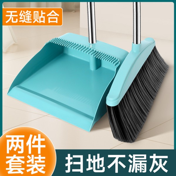 Broom and dustpan set, soft bristled broom and dustpan combination, single sweeping broom, household garbage shovel, non stick to hair