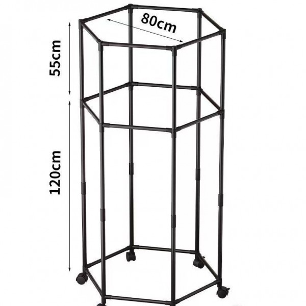Rotating movable drying rack, balcony push-pull hanging rack, hexagonal drying rack
