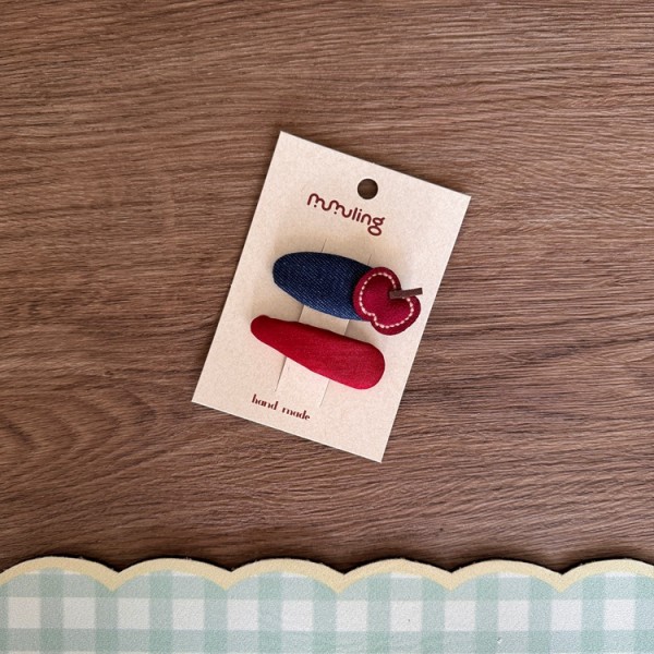 Korean version of new children's hair clip with grid pattern, fruit edge clip, girls' BB clip, hair clip edge clip, bangs clip, color blocked hair accessory