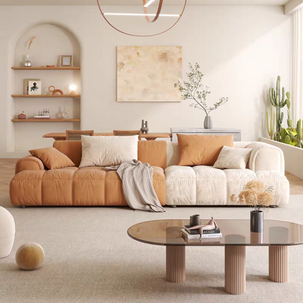 Modern Nordic Velvet Sectional Sofa Set Designer Moduler for Hotel and Home Living Room Furniture