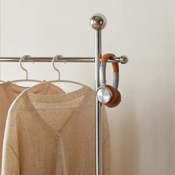 Movable full-length mirror, light luxury stainless steel, insulated, floor-standing, dual-purpose combination