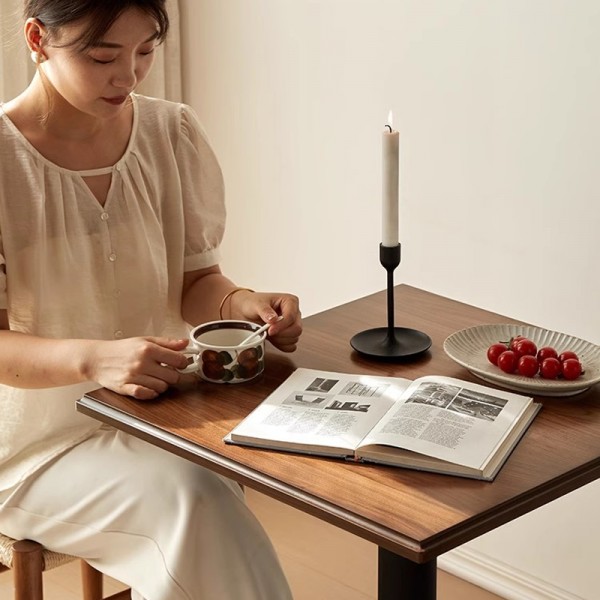 Solid wood small square table coffee table balcony antique restaurant internet celebrity coffee square table