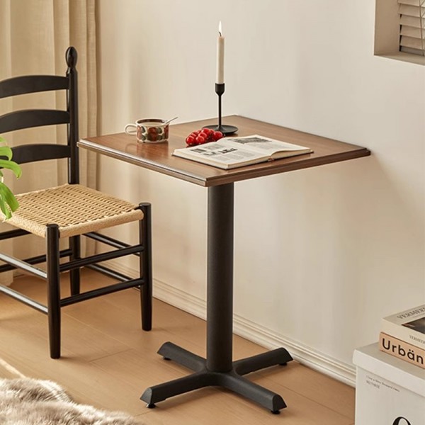 Solid wood small square table coffee table balcony antique restaurant internet celebrity coffee square table