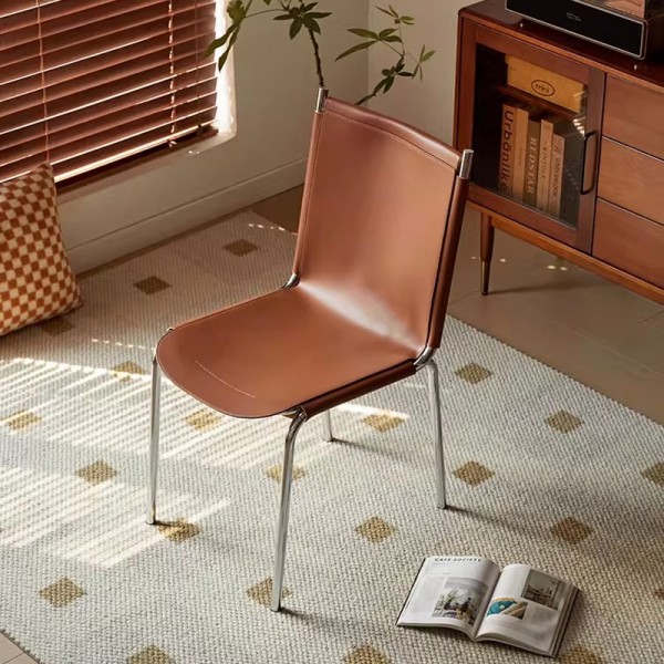 Koko Chair: A trendy, luxurious, comfortable, saddle-leather antique chair for home use.