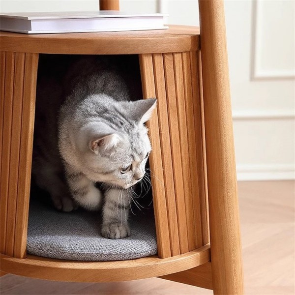 Solid wood living room coffee table, small table, Nordic cherry wood side table, sofa, round creative table