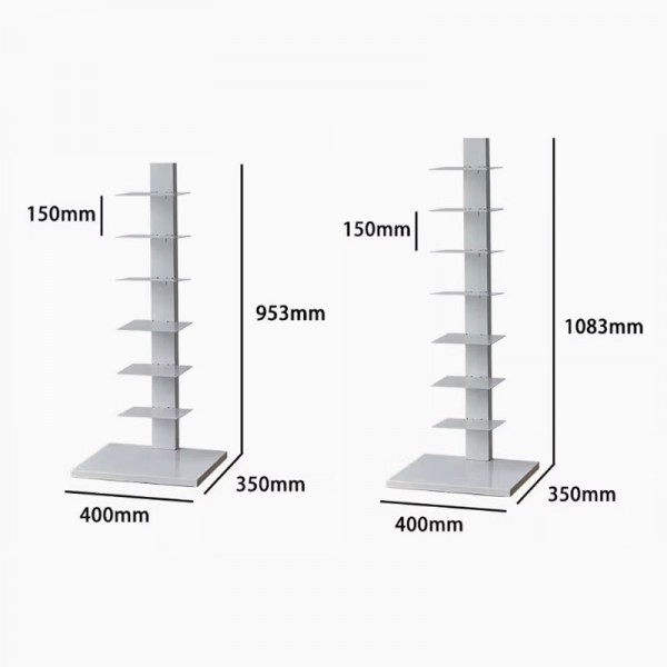 Invisible floor-standing bookshelf, trendy wrought iron living room wall-mounted storage, multi-tiered simple shelving unit