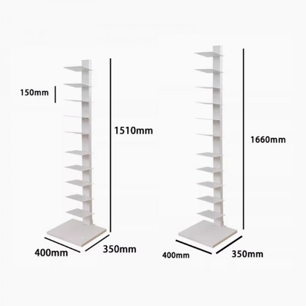 Invisible floor-standing bookshelf, trendy wrought iron living room wall-mounted storage, multi-tiered simple shelving unit