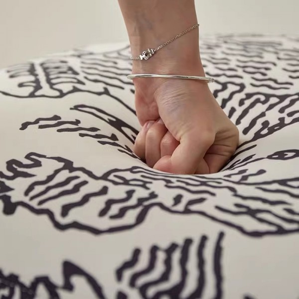 Nordic Luxury Single Chair Minimalist High-end Tiger Mountain Pattern Balcony Chair Retro Style Leisure Area