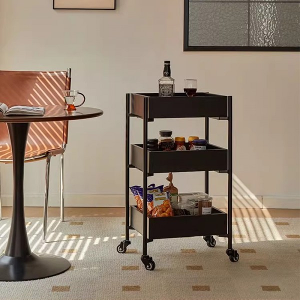 Ebi Trolley Used Changhong Tempered Glass Movable Internet Celebrity Snack Cart Small Tea Table