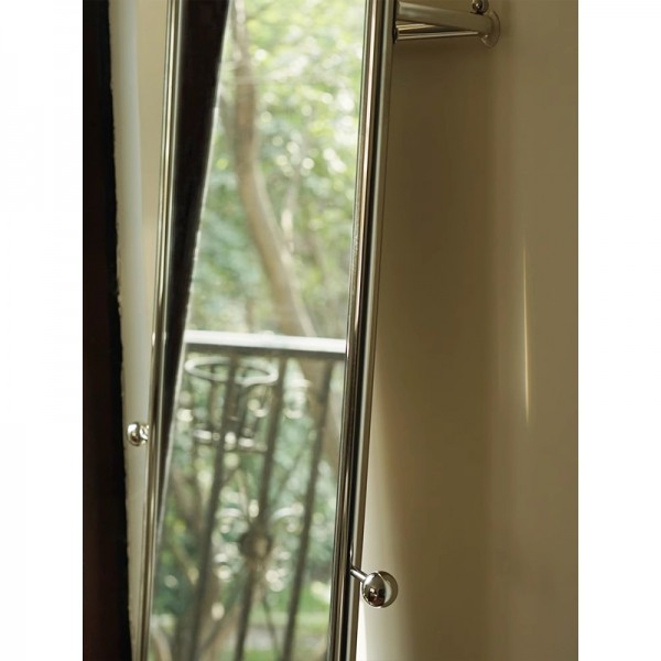 Wall-mounted mirror, Instagram-style full-length mirror, stainless steel dressing mirror, bedroom storage floor mirror