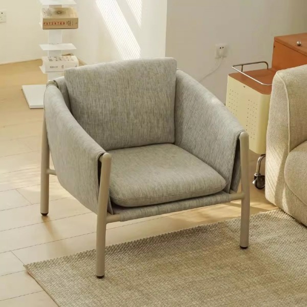 Suitable for leisure, Nordic single sofa, wabi-sabi style, bed and breakfast hotel showroom, customised leisure chair