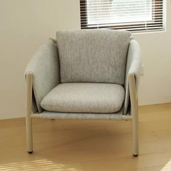 Suitable for leisure, Nordic single sofa, wabi-sabi style, bed and breakfast hotel showroom, customised leisure chair