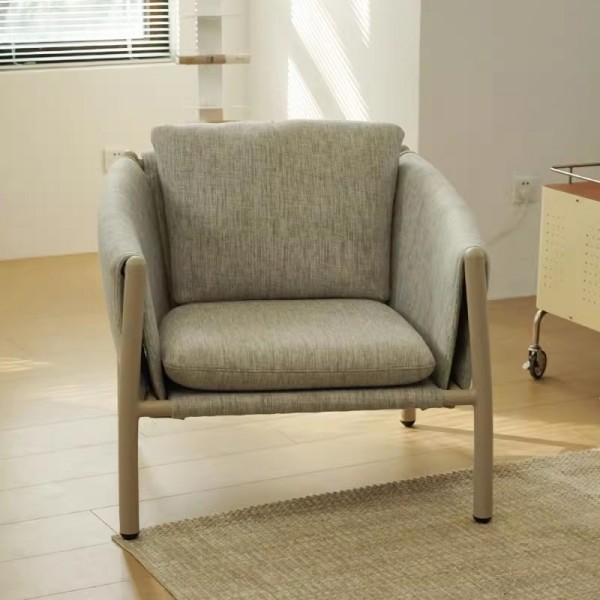 Suitable for leisure, Nordic single sofa, wabi-sabi style, bed and breakfast hotel showroom, customised leisure chair