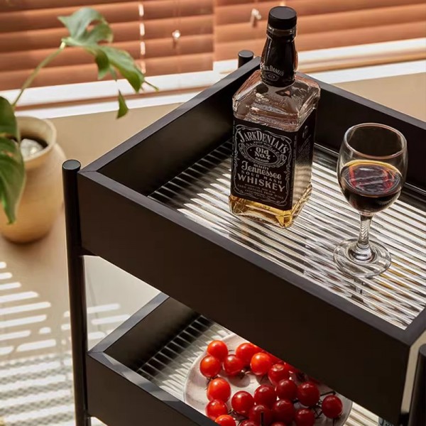 Ebi Trolley Used Changhong Tempered Glass Movable Internet Celebrity Snack Cart Small Tea Table
