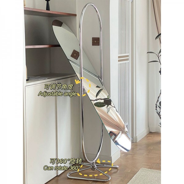 Full-length mirror, Instagram-style, one-piece butterfly dressing mirror, antique rotating floor-standing mirror
