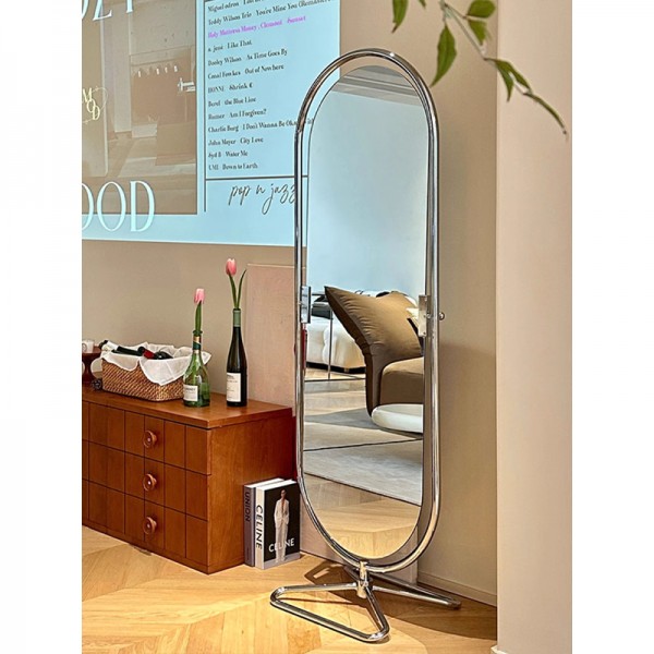 Full-length mirror, Instagram-style, one-piece butterfly dressing mirror, antique rotating floor-standing mirror