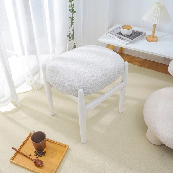 Shoe bench, home bedroom makeup bench, light luxury modern minimalist solid wood bench