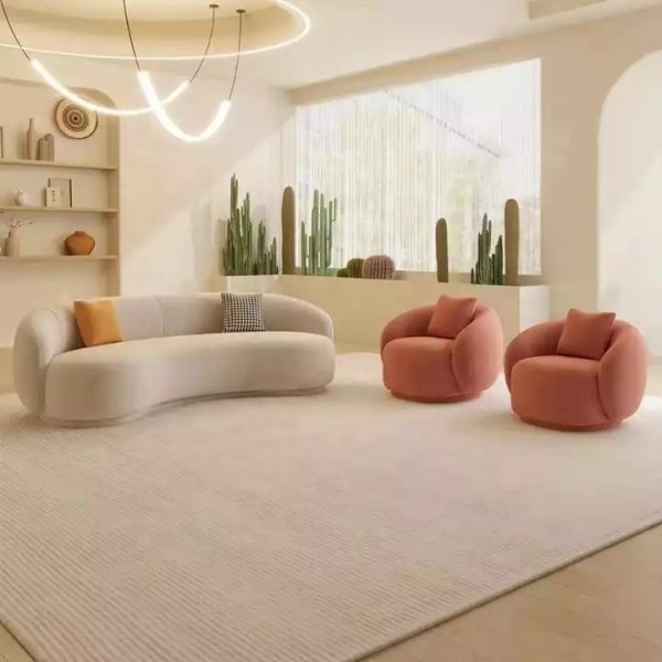 Luxury Modern White Lamb Wool Chesterfield Sectional 3 Seater Sofa Bed Julep Designer Living Room Furniture Set