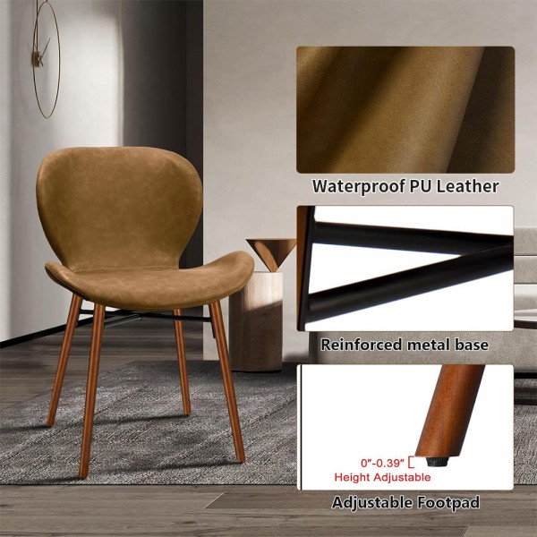 Factory Wholesale Nordic Modern Dining Room Furniture Nordic Restaurant Chair Faux Leather Dining Chair
