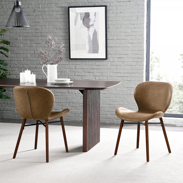 Factory Wholesale Nordic Modern Dining Room Furniture Nordic Restaurant Chair Faux Leather Dining Chair