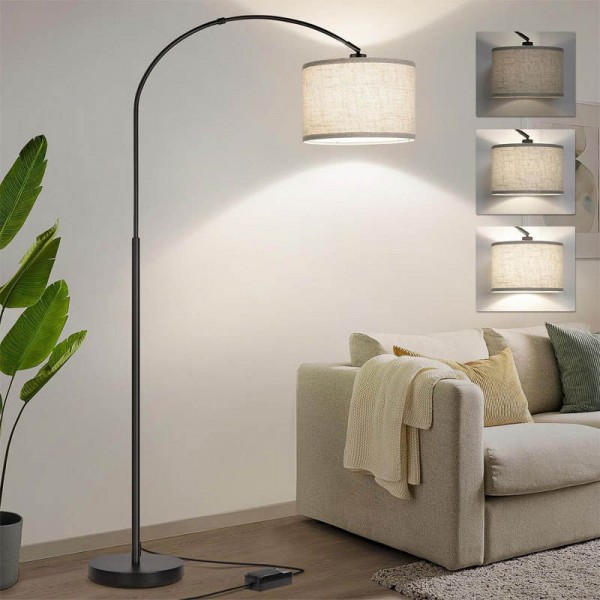 Modern Standing Light Floor Lamps Large Industrial Decorative Hotel Lighting for Home Bedroom Living Room 77" Arched Floor Lamp