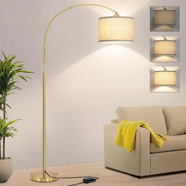 Modern Standing Light Floor Lamps Large Industrial Decorative Hotel Lighting for Home Bedroom Living Room 77" Arched Floor Lamp