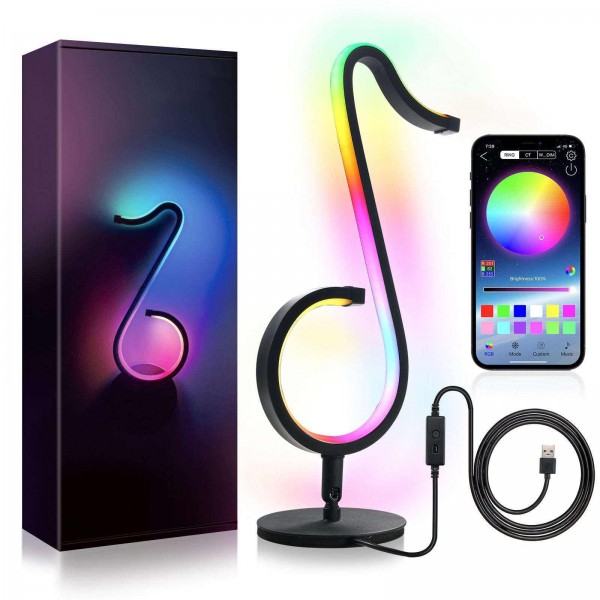 Intelligent APP Remote Control Symphony Atmosphere Light LED Night Light 180&deg Rotation Desktop Bedside for Home Decor Lamp