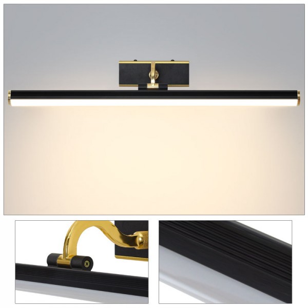 Modern LED Indoor Black Wall Lamps for Living Room 8W Wall Mounted Picture Lights Over Art IP44 Bathroom Vanity light for Hotel