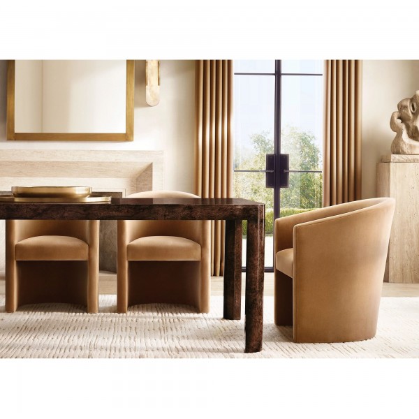 High Quality Restaurant Hotel Furniture Custom Fabric Cotton Linen Velvet Art Modern Slop Arm Dining Armchair