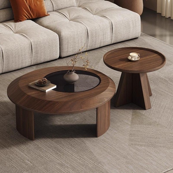 Contemporary Center Coffee Table Luxury Wood Home Coffee Table for Living Room Modern Wood