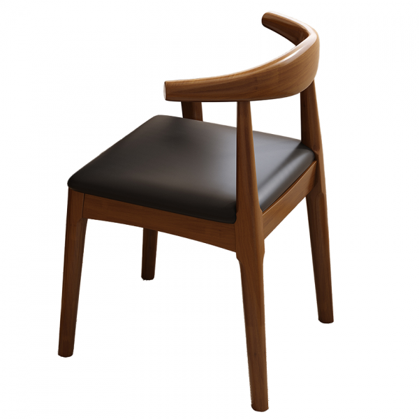 Nordic Solid Wood Chair Simple Modern Home Desk and Study Chair for Living Room Dining Computer Use Horn Chair for Children