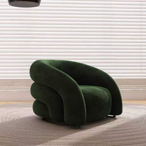 Fashion Simple Personality Leisure Sofa Chair Light Luxury Velvet Single Sofa Living Room Chair