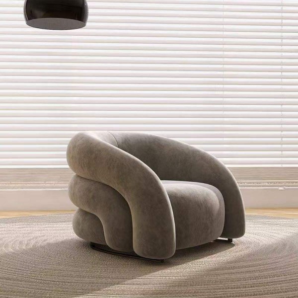 Fashion Simple Personality Leisure Sofa Chair Light Luxury Velvet Single Sofa Living Room Chair