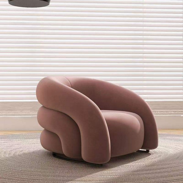Fashion Simple Personality Leisure Sofa Chair Light Luxury Velvet Single Sofa Living Room Chair
