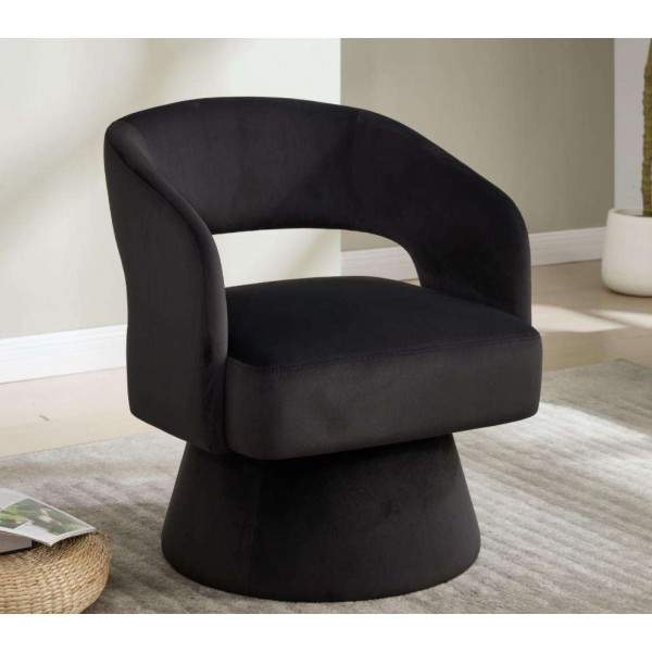 2025 NEW French Orange Velvet Fabric Upholstered 360 Degree Revolving Leisure Design Modern Lounge Accent Chair for Home Use