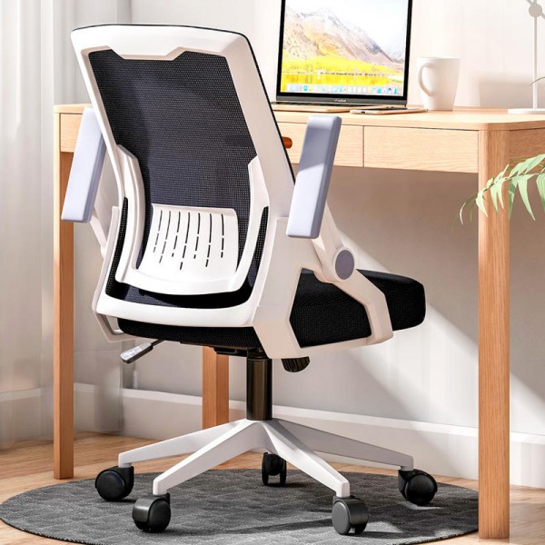 Adjustable Swivel Home Office Chair Modern Mesh Fabric Chair with Waist Protection Comfortable Backrest Seat for Computer Use