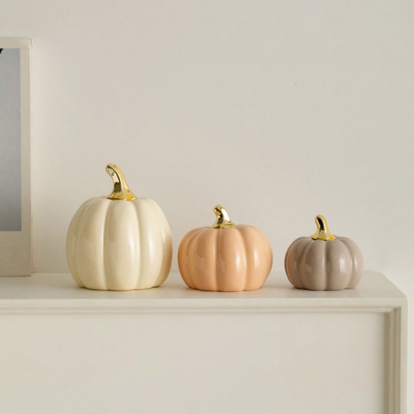New Listed Decoration for Home Ceramic Pumpkin for Home Decor Rustic Style Decor for Home Interior