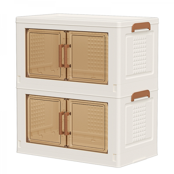 Home Folding Storage Cabinet Collapsible Wardrobes Organizers Multifunctional Stackable Plastic Storage Box&bins With Wheels