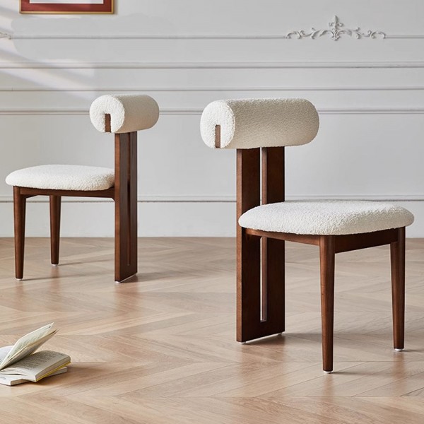 Nordic Simple Wood Upholstered Dinner Furniture Contemporary Dining Chair for Coffee Shop Hotel Wedding Event