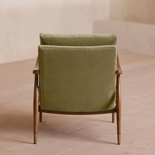 Mid-century Design Luxury Solid Birch Frame Living Room Armchair Furniture Vintage Fabric Chair Set