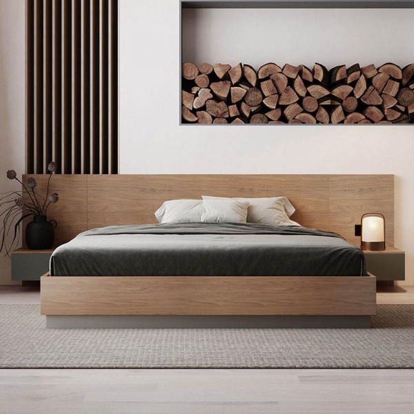 Modern Design MDF Storage Tatami Bed King Size Bedroom Set With Drawer Simple Wood Double Bed