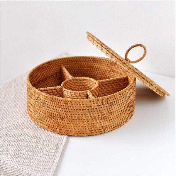 Homeware Vietnam High-quality Handmade Rattan Jewellery Box Storage Box Bead Storage Box