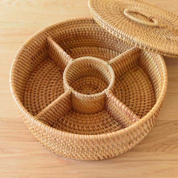 Homeware Vietnam High-quality Handmade Rattan Jewellery Box Storage Box Bead Storage Box