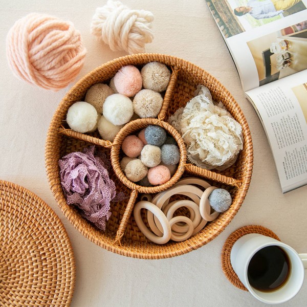 Homeware Vietnam High-quality Handmade Rattan Jewellery Box Storage Box Bead Storage Box