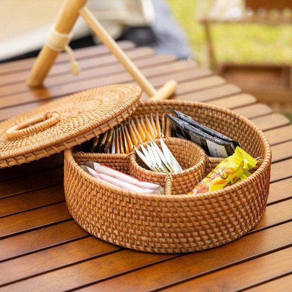 Homeware Vietnam High-quality Handmade Rattan Jewellery Box Storage Box Bead Storage Box