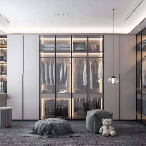 Luxurious Simple Design Living Room Furniture Durable Door Clothes Wardrobe for Home and Clothing Storage