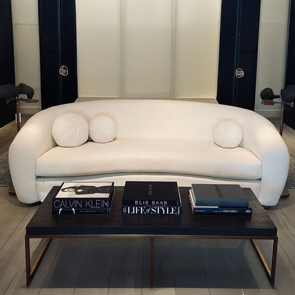 Curved Sofa Set Custom Mansion Villa Furniture for Indoor Usage for Hotels Living Rooms Malls