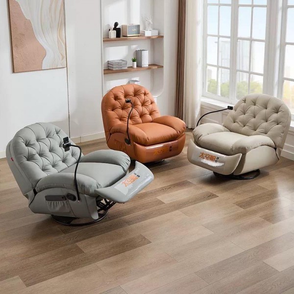 Modern Luxury Living Room Swivel Electric Massage Chairs Lounge Arm Rocking Sofa Relaxing Reclinertufted Lazy Furniture Design
