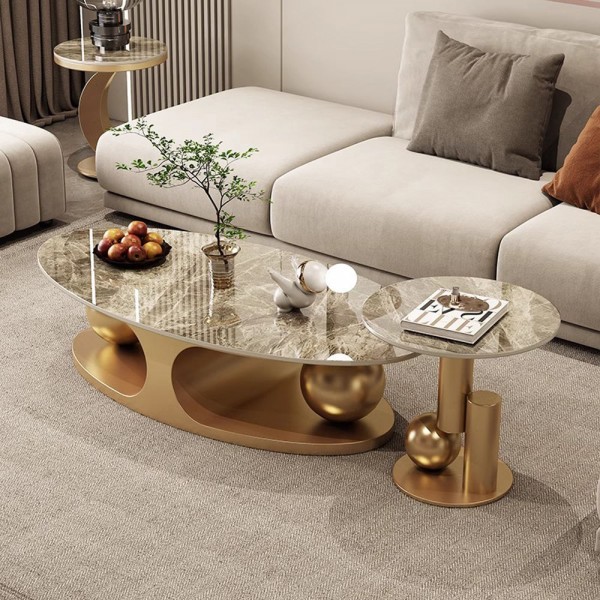 Commercial Furniture Metal Coffee Table Small Coffee Table Luxury Center Table for the Living Room
