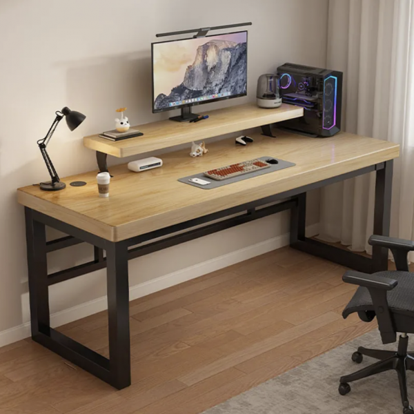 Minimalist-style solid wood computer desk – a great helper for students' studies and a good choice for home offices